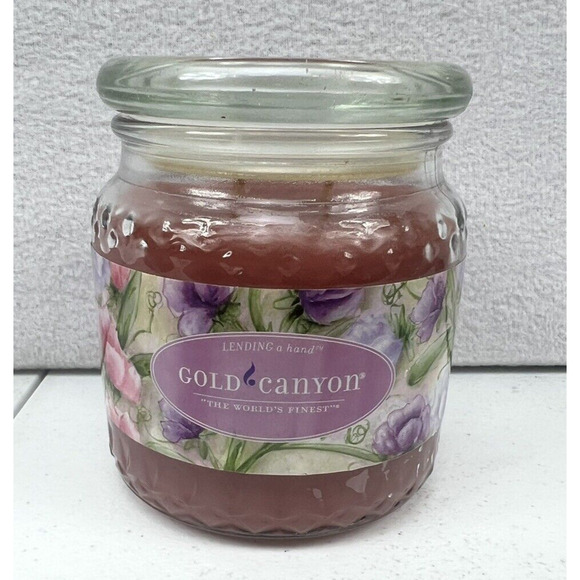 Gold Canyon Other - Gold Canyon Sweet Pea 16oz Double Wick Candle Retired 120-140 Hour Jar‎ Floral